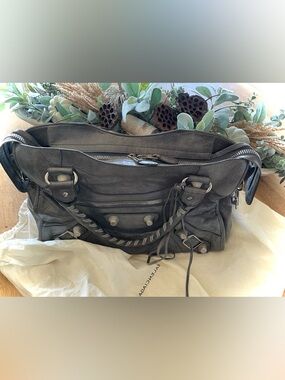 Designer like Charcoal Gray Classic City Shoulder Bag